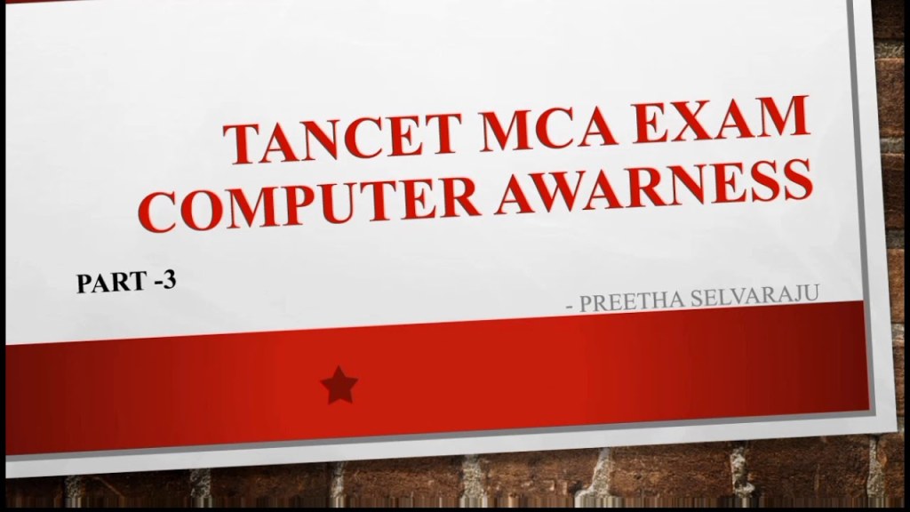 Picture of: TANCET MCA exam  🖥️computer awareness  part –